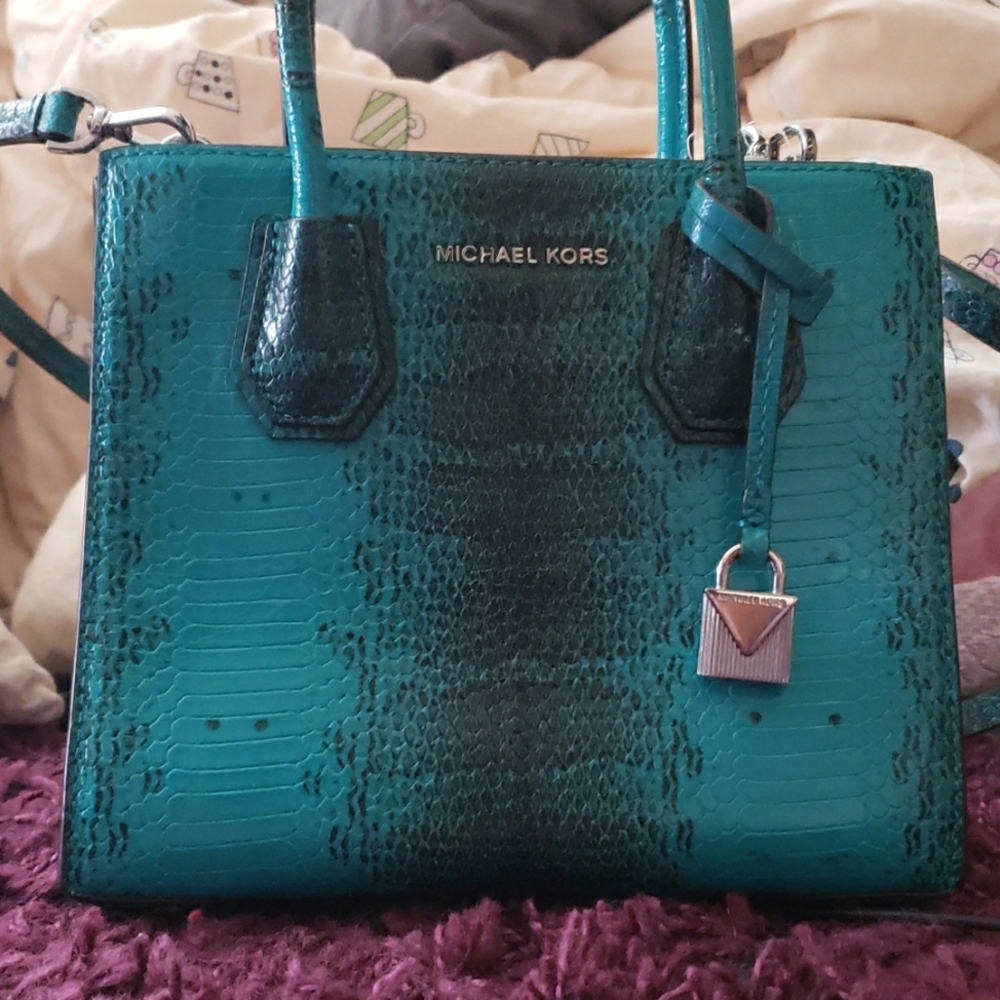 Michael Kors Mercer snakeskin Crossbody bag